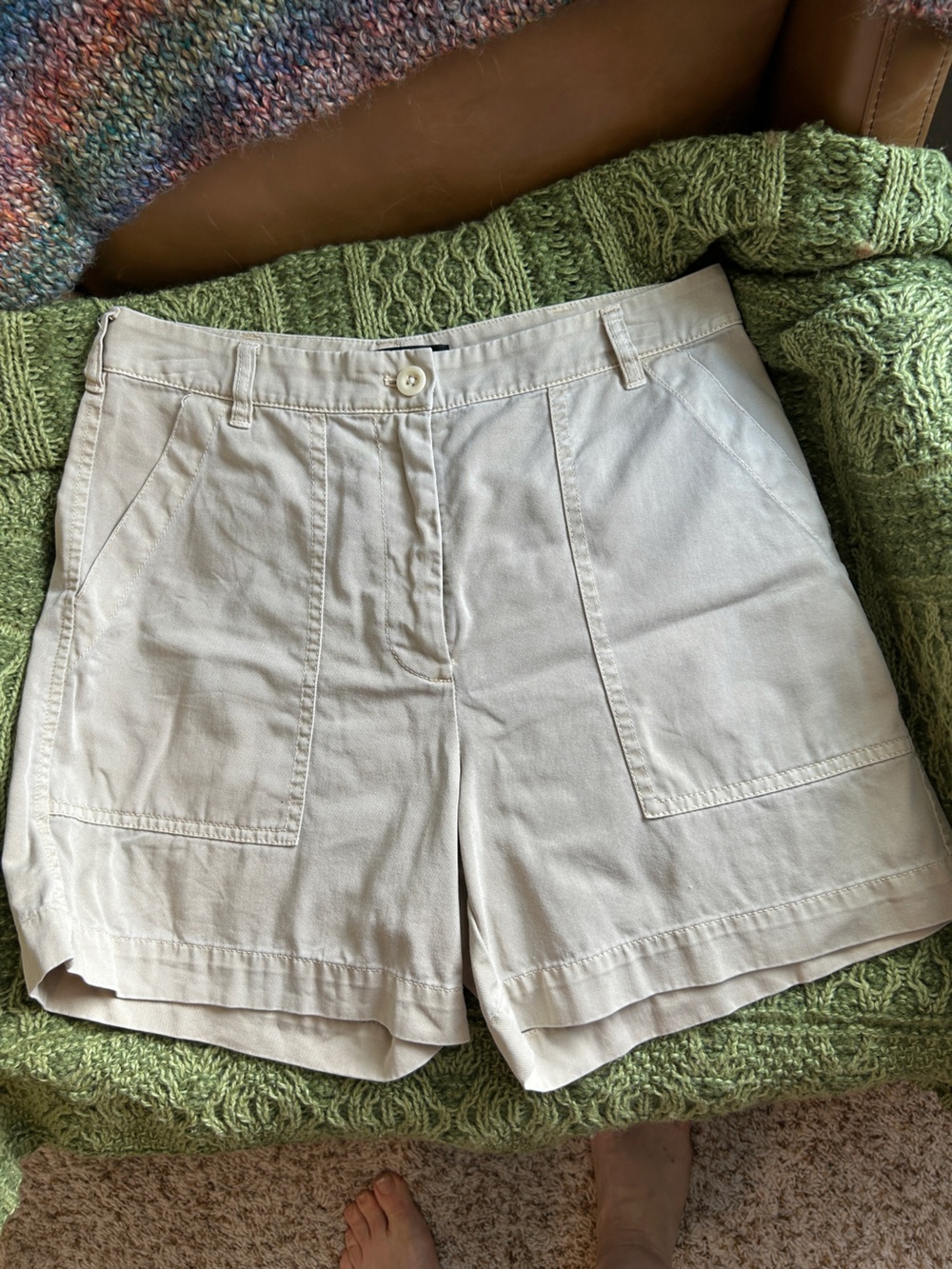 J. CREW Khaki Tan Cargo Chino Twill Shorts Y2K 90s Retro Women’s Size 6